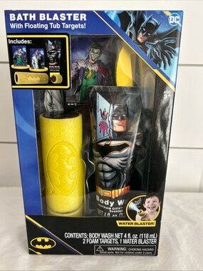 DC Bath Blaster Body Wash & Tub Targets — Blue & Yellow New In Box
